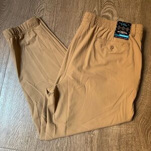 Birdie Bound Golf Jogger Pants Mens 3XL Big & Tall Tan Stretch NEW